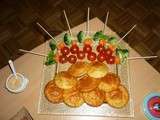 Brochettes de légumes et petits cakes