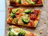Pizza végétarienne aux Brocolis & Pignons