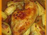 Cuisses de poulet caponata et pommes de terre