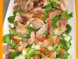 Salade poulet légumes et sa vinaigrette au miel