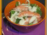 Salade sur le pouce aux crevettes