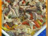 Semoule et sardines de légumes