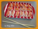 Sushis saumon crevettes