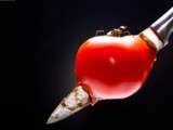 Tomate grappe farcie au crabe, avocat et pomme acidulée, vinaigrette pistache