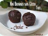 Mini Brownies tout chocolat sans gluten, sans lactose, sans caséine