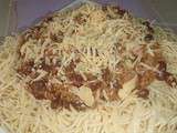 Spaghettis au viande hachee et haricots rougeسباكيتي بالكفتة و اللوبيا الحمراء