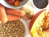 Poêlée de légumes réconfortante (Pois chiches, potiron, lentilles, carottes,…)