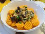 Gnocchis de potimarron et parmesan et une poêlée de cèpes aux couleurs de l'automne