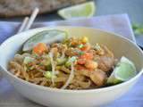 Pad thaï de poulet et crevettes