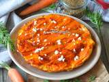 Tatin de carottes, miel, thym, feta et ricotta
