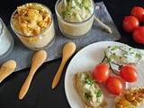 3 Dips / tartinades ou salades ( houmous pois chiches, tartinade fêta-fromage blanc, caviar d'aubergine )