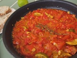 Confit de poivrons rouges kapia au citron vert