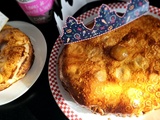 Galette aux amandes, crème de marrons et aux mirabelles