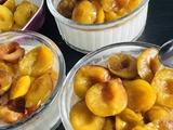 Panna cotta vanillée et mirabelles rôties