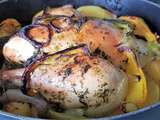 Poulet et céleri rave rôtis à la sauce chermoula