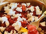 Salade de courgette jaune, tomate et feta à l’Airfryer