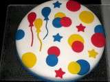 Gâteau coloré ballons