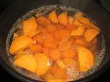 Purée de patate douce, carotte et saumon