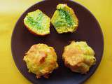 Muffins au curcuma, parmesan & coeur brocolis