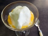 Advocaat avec sorbet au citron et limoncello