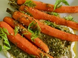 Carottes rôties, salsa verde de fanes, yaourt à l’ail confit de Fabrice Mignot