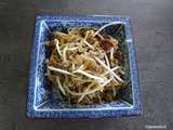 Chou et viande hachée au wok