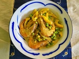 Curry de petits pois aux crevettes