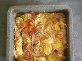 Gratin de courgettes, jambon et scamorza fumée