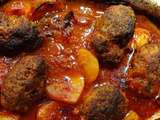 Kafta w batata - Galettes de viande et pommes de terre à la sauce tomate