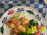 Kibbeling sauce rémoulade et salade