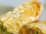Nems de petits pois au jambon cru