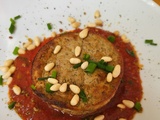 Papeton provençal, coulis de tomate et pignons de pin