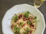 Risotto aux anchois et poivrons croustillants