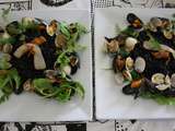 Risotto noir aux fruits de mer et au lard de Colonnata