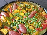 Riz à la valencienne aux petits légumes et au safran