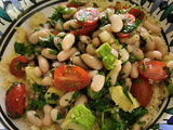 Salade de haricots blancs avec un dressing de citron vert et sirop d'érable