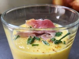 Soupe froide de melon et ciboulette