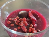 Soupe glacée betterave et cerises
