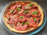 Tarte à la tomate, à la moutarde et aux flocons d'avoine