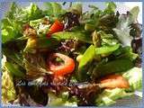 Salade d'asperges, pois mange-tout et tomates