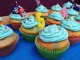 Cupcakes multicolores (pour 12 cupcakes)
