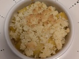 Crumble ananas frais coco