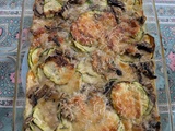 Gratin courgettes et champignons