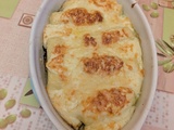 Gratin de quenelles aux fanes de radis