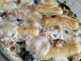 Gratin de quenelles light à la florentine et aux fruits de mer