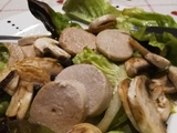 Salade de fête au boudin blanc et champignons