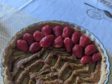Tarte amandine à la rhubarbe