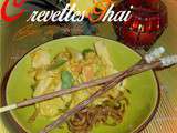 Crevettes Thai, sauce coco cacahuète curry et ananas victoria
