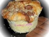 Muffin poire choco et crumble noisette