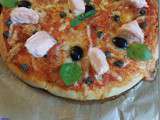 Fougasse Pizza à la Mozza Basilic et Saumon